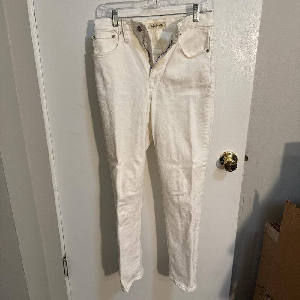 Madewell vintage white stretchy jeans